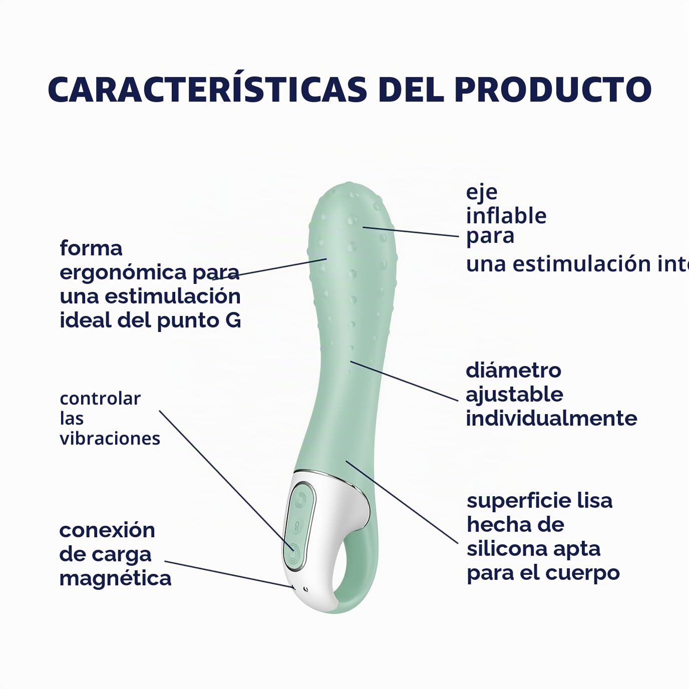 Satisfyer Air Pump Vibrator 3 | 20 cm | Estimulación del punto G | Punta inflable para una estimulación más intensa | 12 programas de vibración | Recargable | Resistente al agua (IPX7)