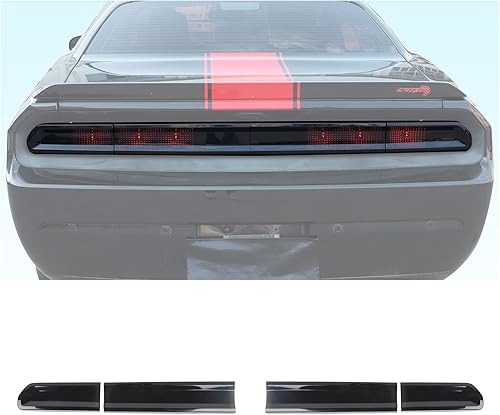 Hoolcar Cubierta de la lámpara trasera, marco de bisel, accesorios exteriores para Dodge Challenger 2009-2014, color negro ahumado Hoolcar Cubierta de la lámpara trasera, marco de bisel, accesorios exteriores para Dodge Challenger 2009-2014, color negro ahumado