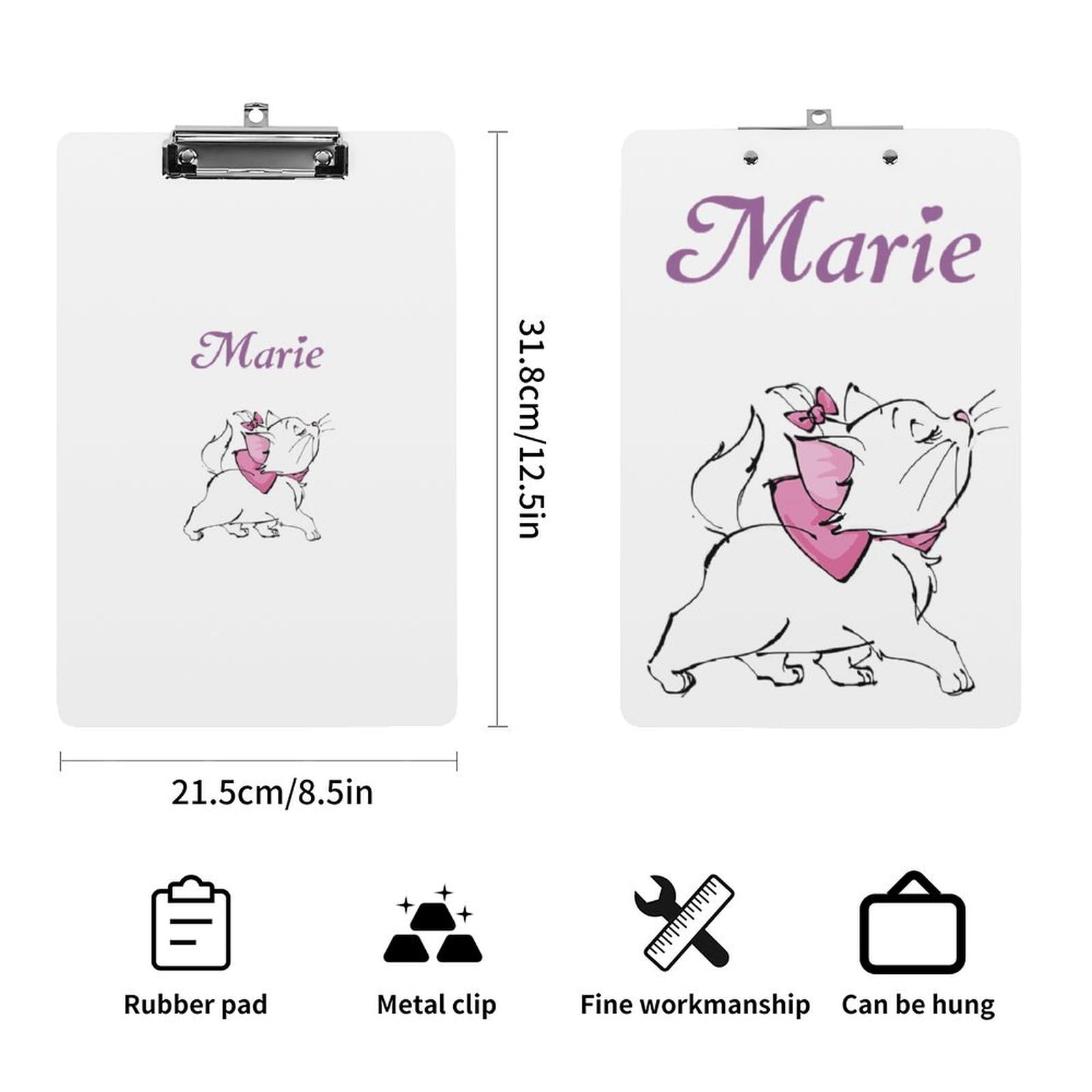 Amazon | 猫柄 マリーちゃん クリップボード A4 E型 バインダー