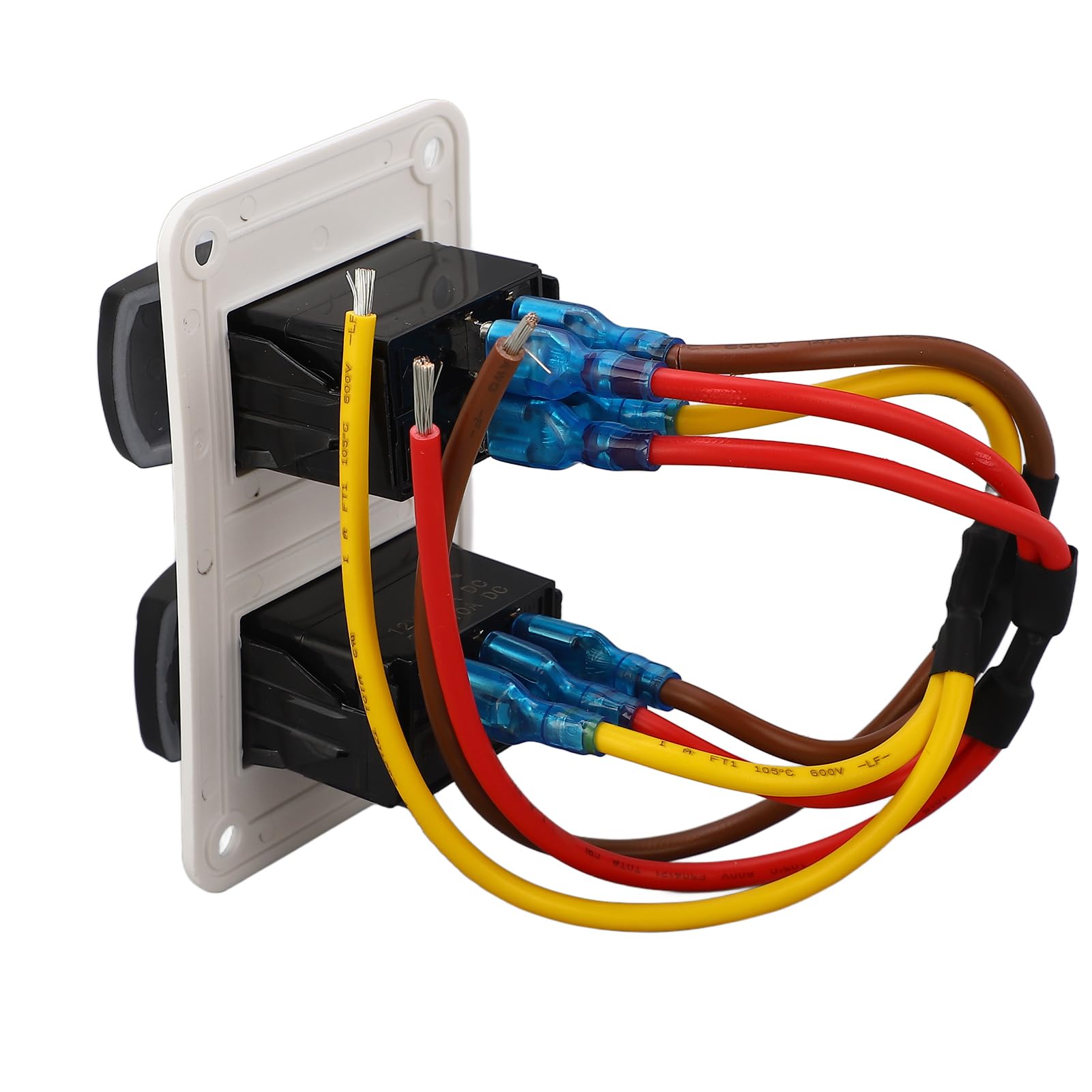 Interrupteur de Panneau de Commande de Toilettes Marins de Réponse Rapide, DC12 24V 3 Way Way RV Toilet Rocker Interrupteur pour les Bateaux et les Yachts