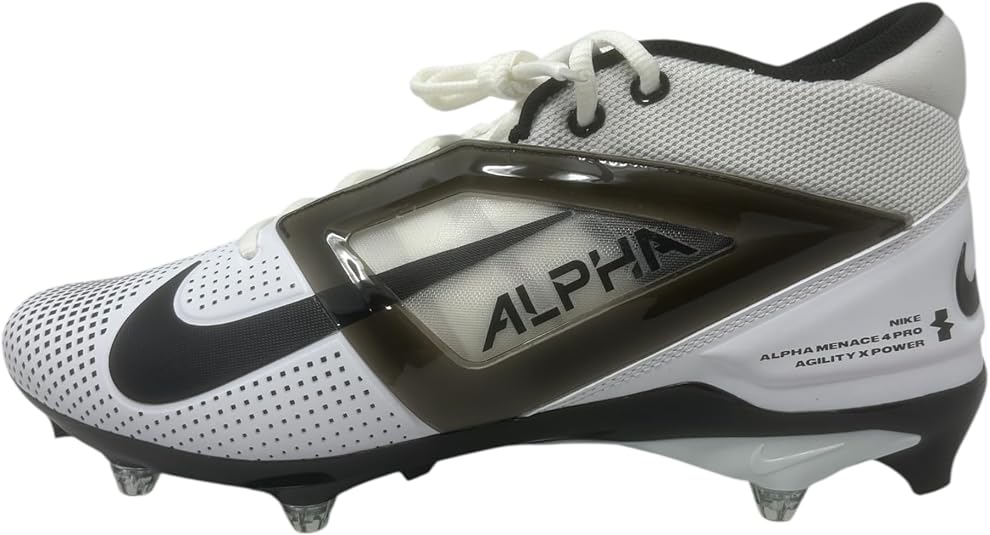 Nike Men's Alpha Menace 4 Pro NRG Football Cleats, Black/White, 10
