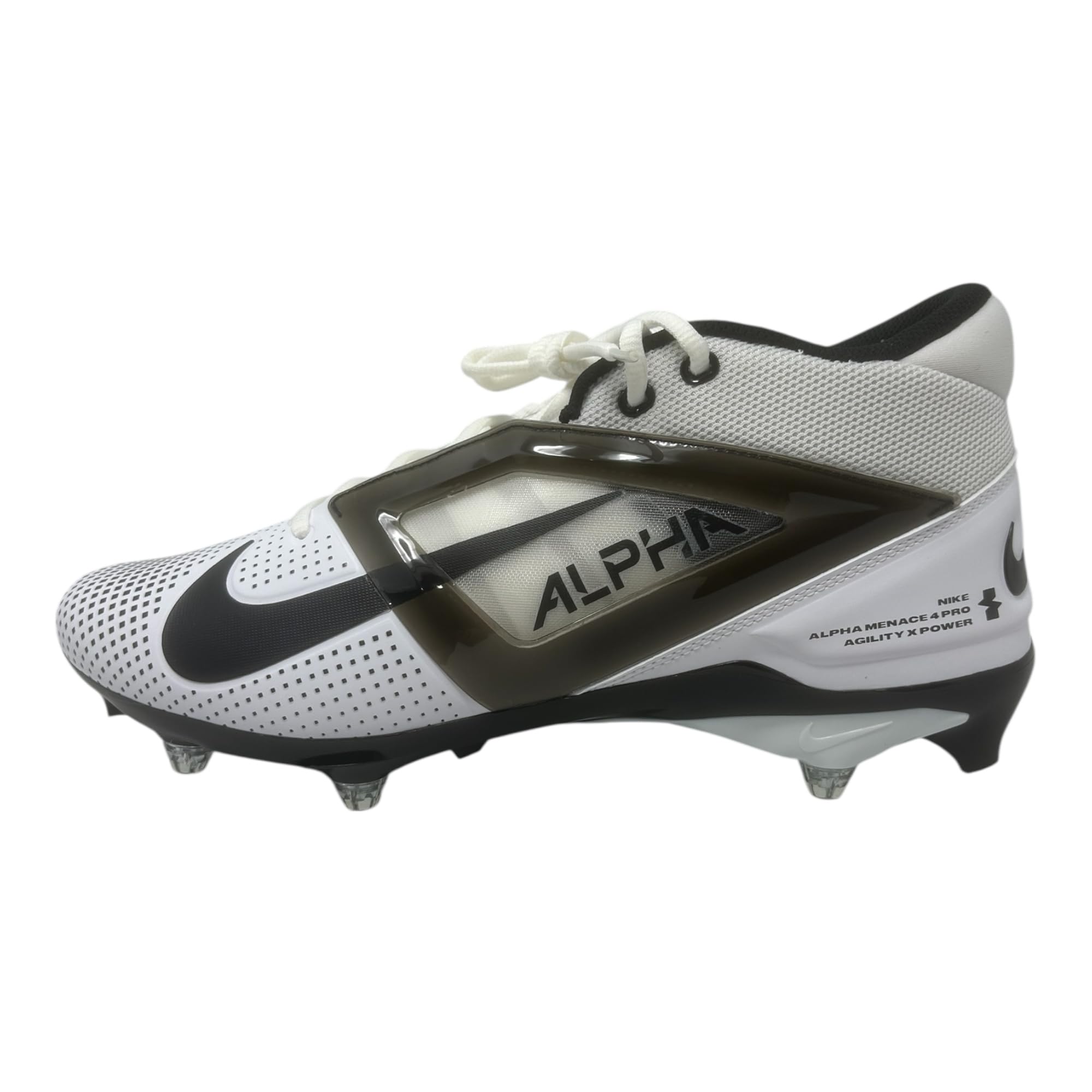 Nike Alpha Menace 4 Elite Football Cleats (FD7036-600, University Red/Team Red/Black/White)