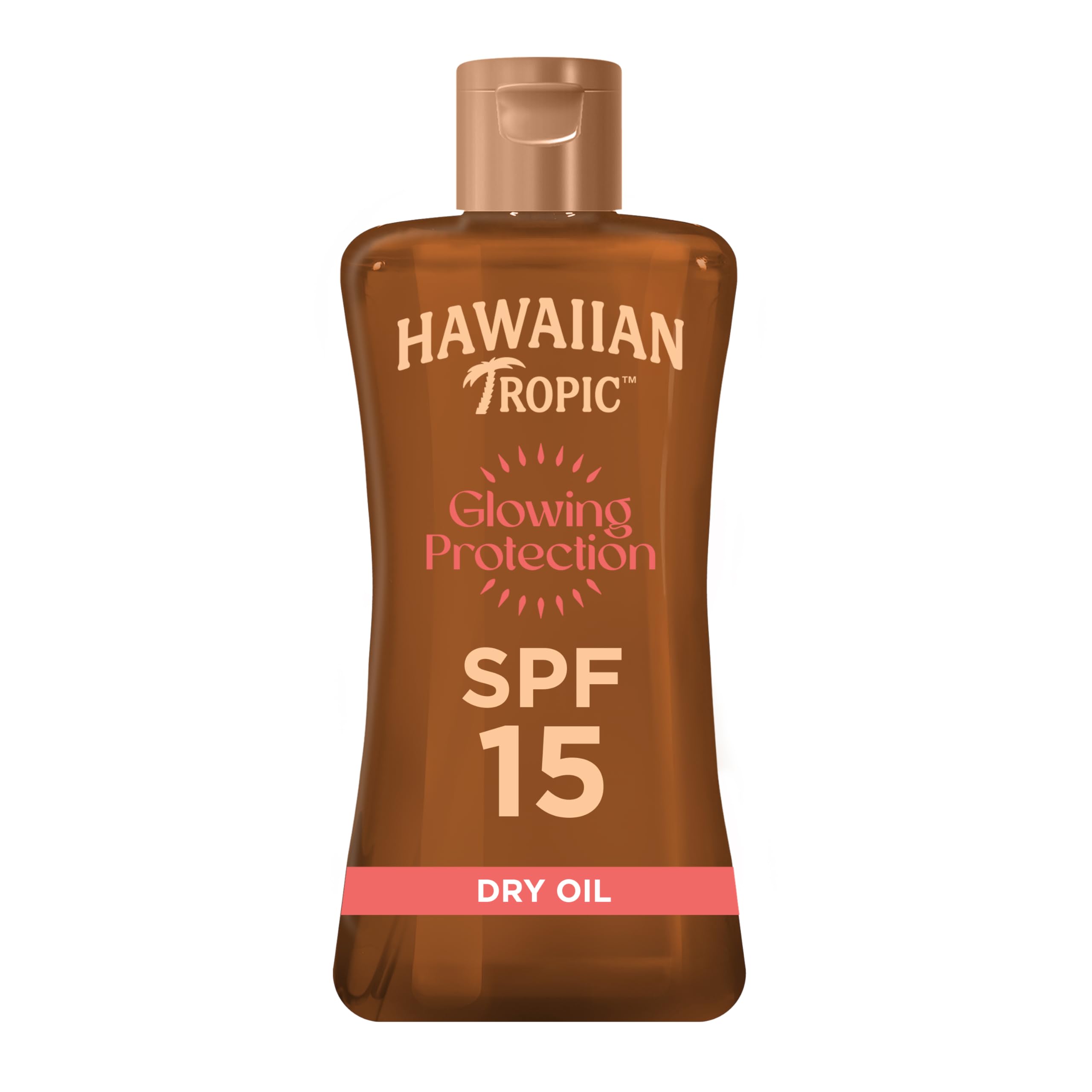 Hawaiian Tropic Aceite Solar SPF 15 - Glowing Oil Aceite Bronceador en Spray con Fragancia Coco & Aceite de Argán - 200 ml (Individual)
