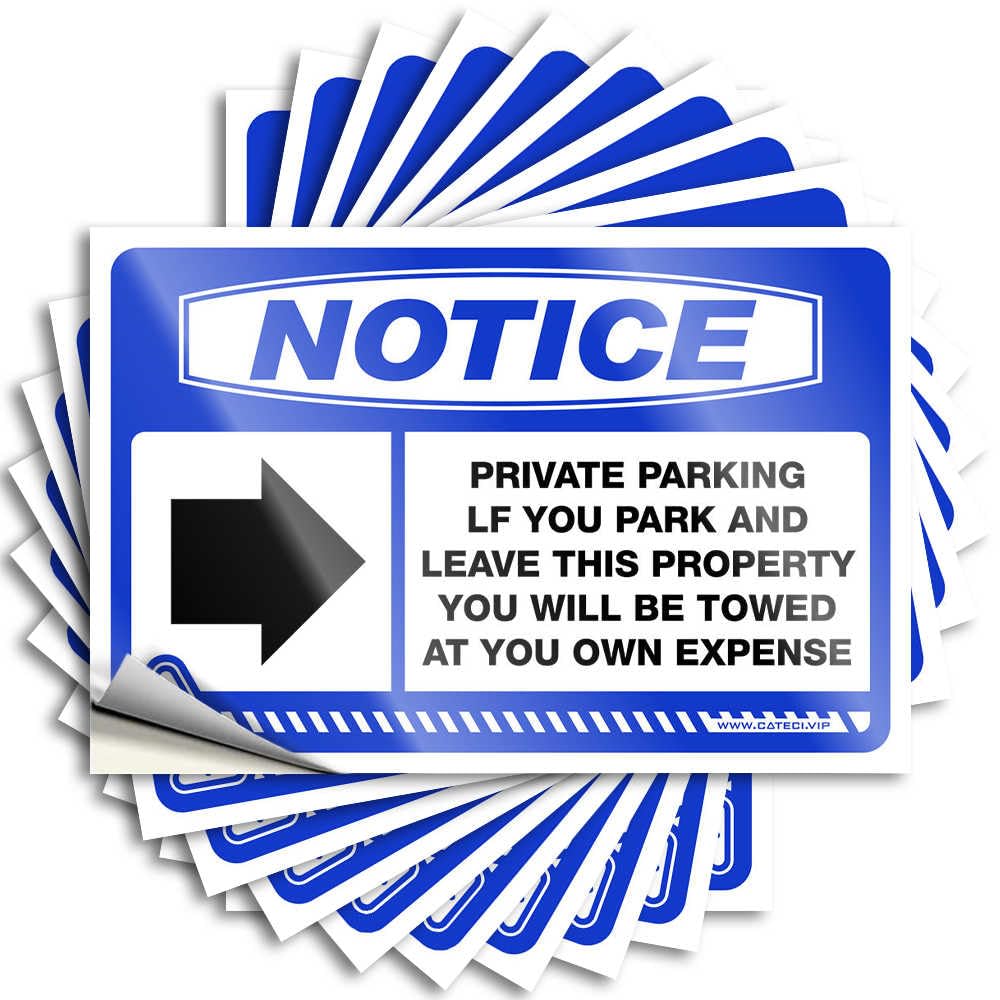 Notice Private Parking If You Park Core Fuzzy - Tattoo Soft Bath Waterproof Decal(12X18CM)