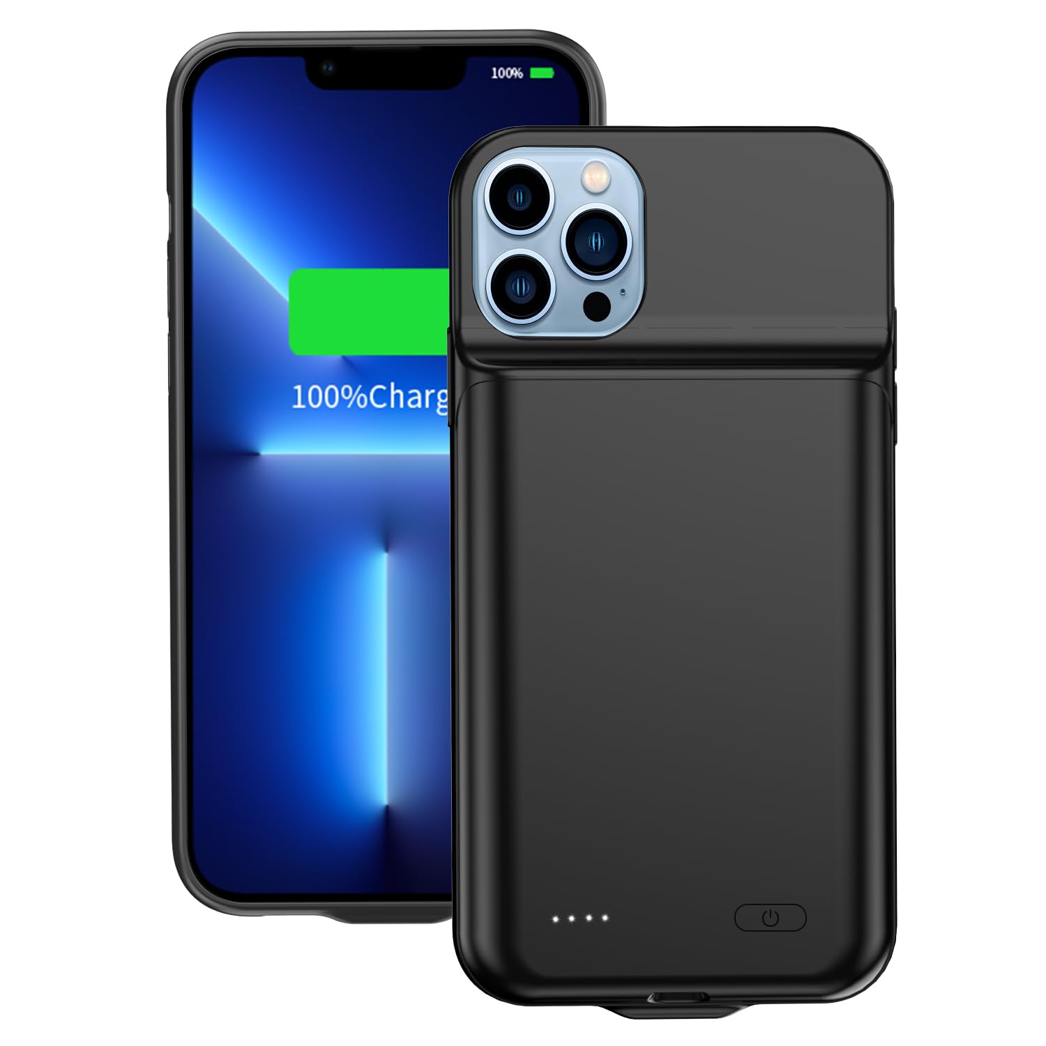 Funda de batería para iPhone 13 Pro Max, 8500 mAh recargable y resistente, práctica funda de carga, duración adicional de la batería para iPhone 13 Pro Max (solo se adapta a 6.7 pulgadas