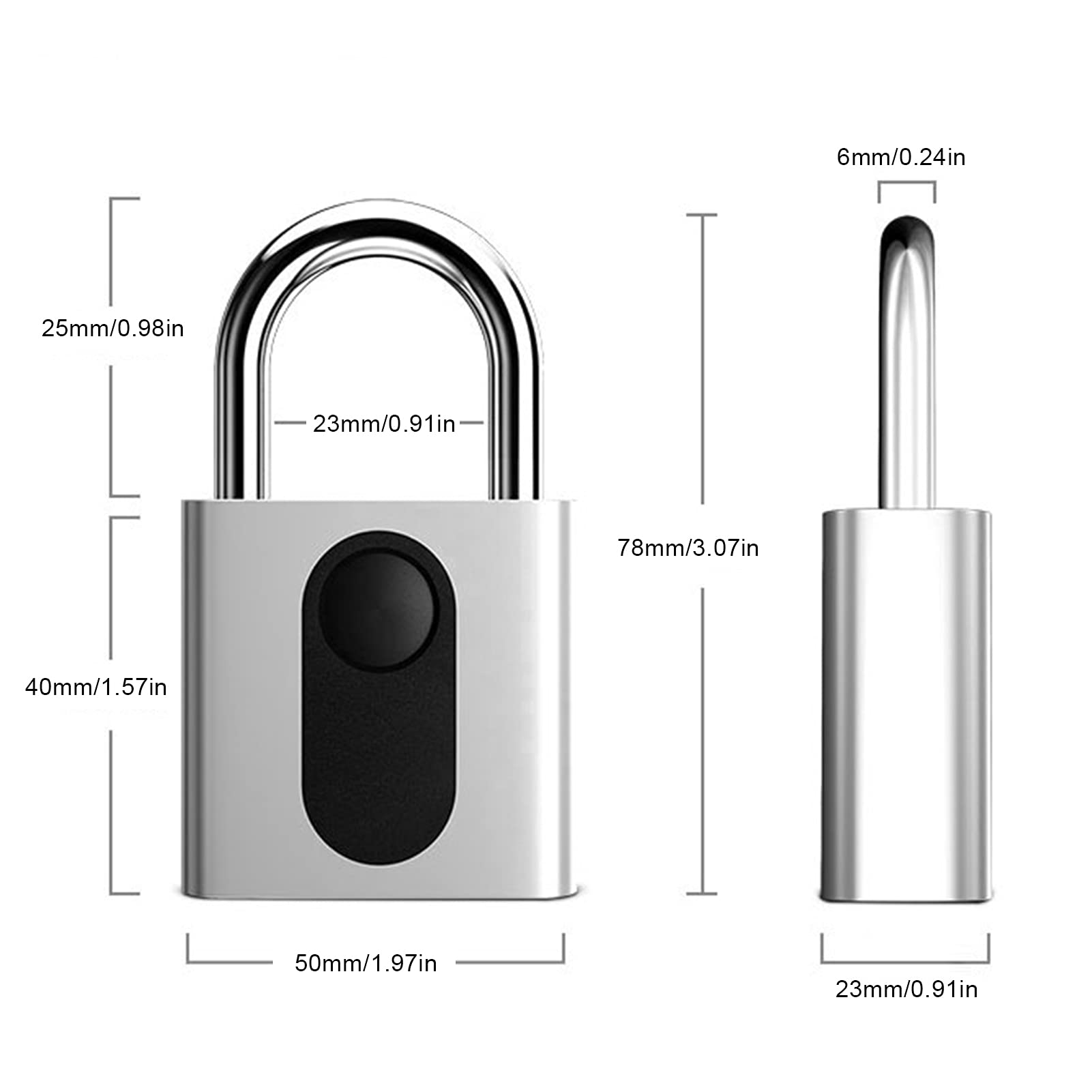 Candado de Huella Digital Inteligente con Conectividad Bluetooth para Uso Antirrobo en Gimnasio, Almacenamiento y Viajes - Aleación de Zinc Resistente Al Agua y Duradera, 1 Unidad