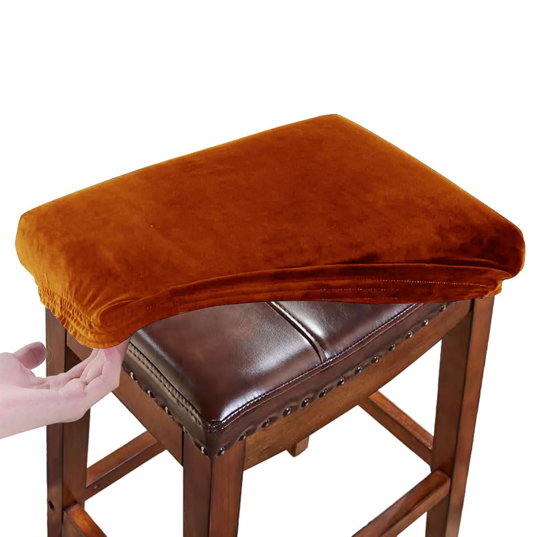 RHYII Stool Covers Rectangular Velvet Set of 2, Vanity