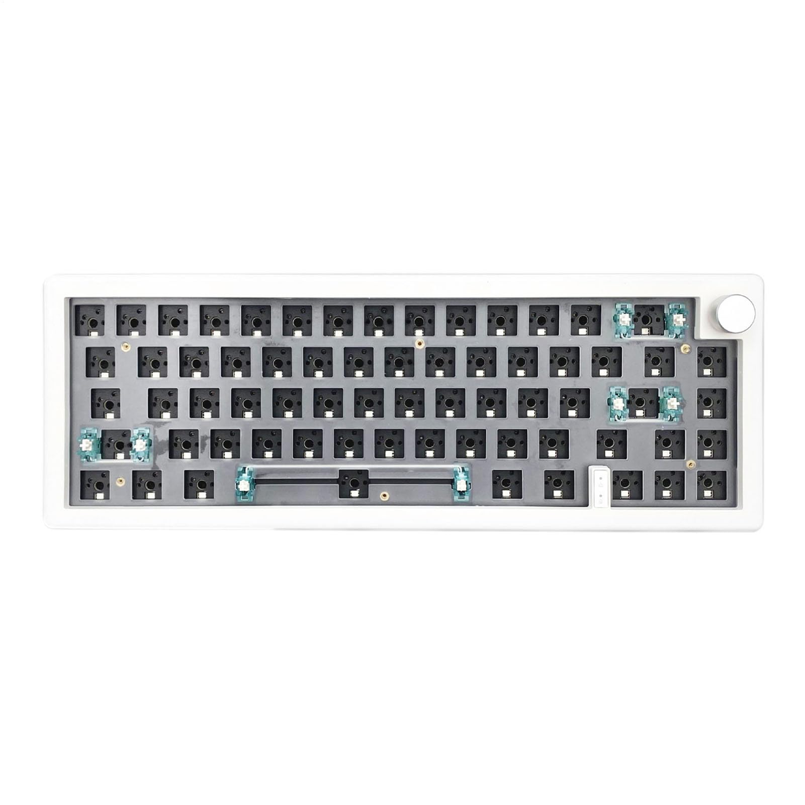 Genérico RGB Mechanical Keyboard – Compact Keyboard, Wired with Number Pad | 67 Keys Backlit Mechanical, Multimedia Knob for PC Game Setup, Office, Internet Cafe