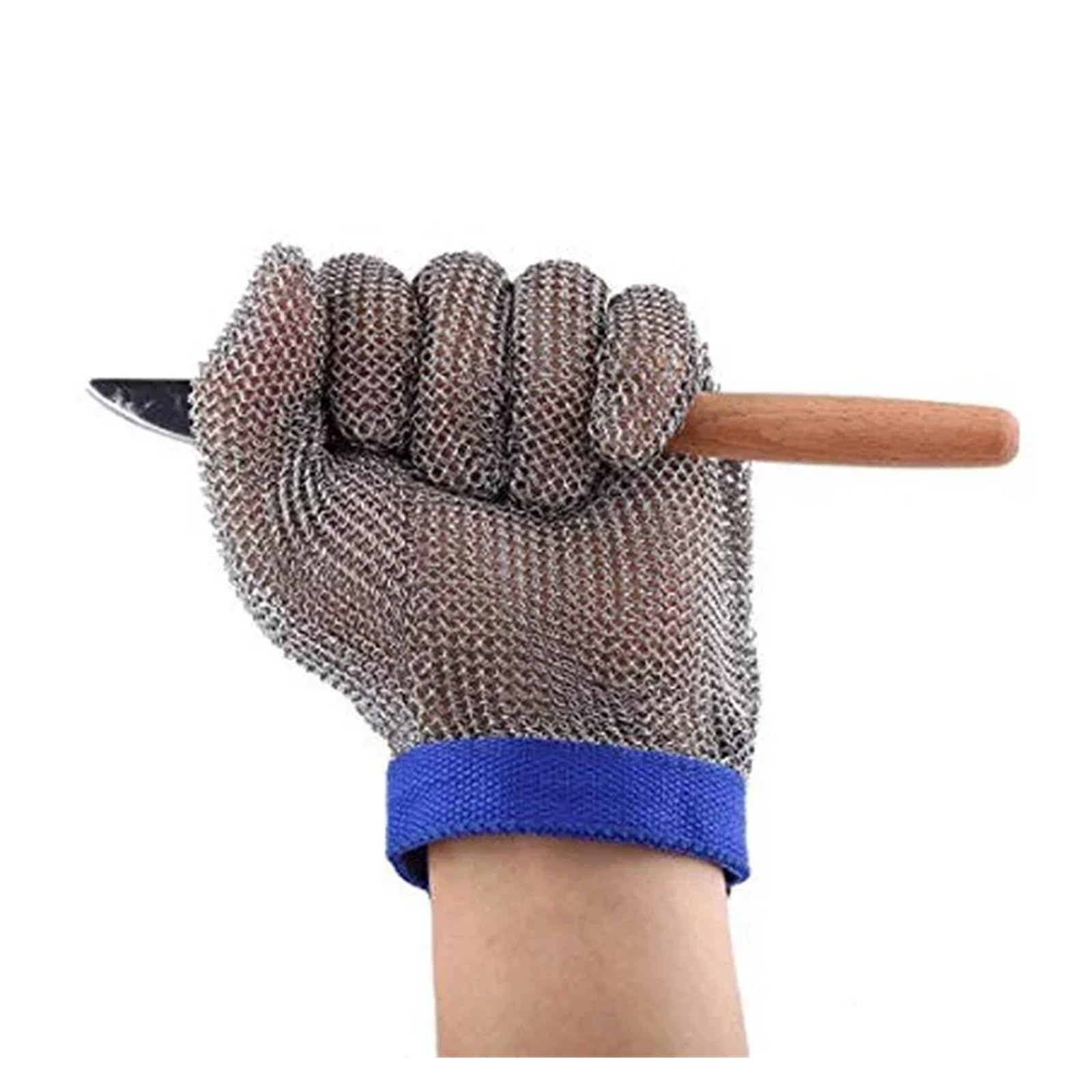 Guantes de trabajo resistentes a cortes Guantes resistentes al corte de acero inoxidable, guante de malla de nivel 5, cadena anticorte, protección for cocina, guante limpiador de carnicero Operación a