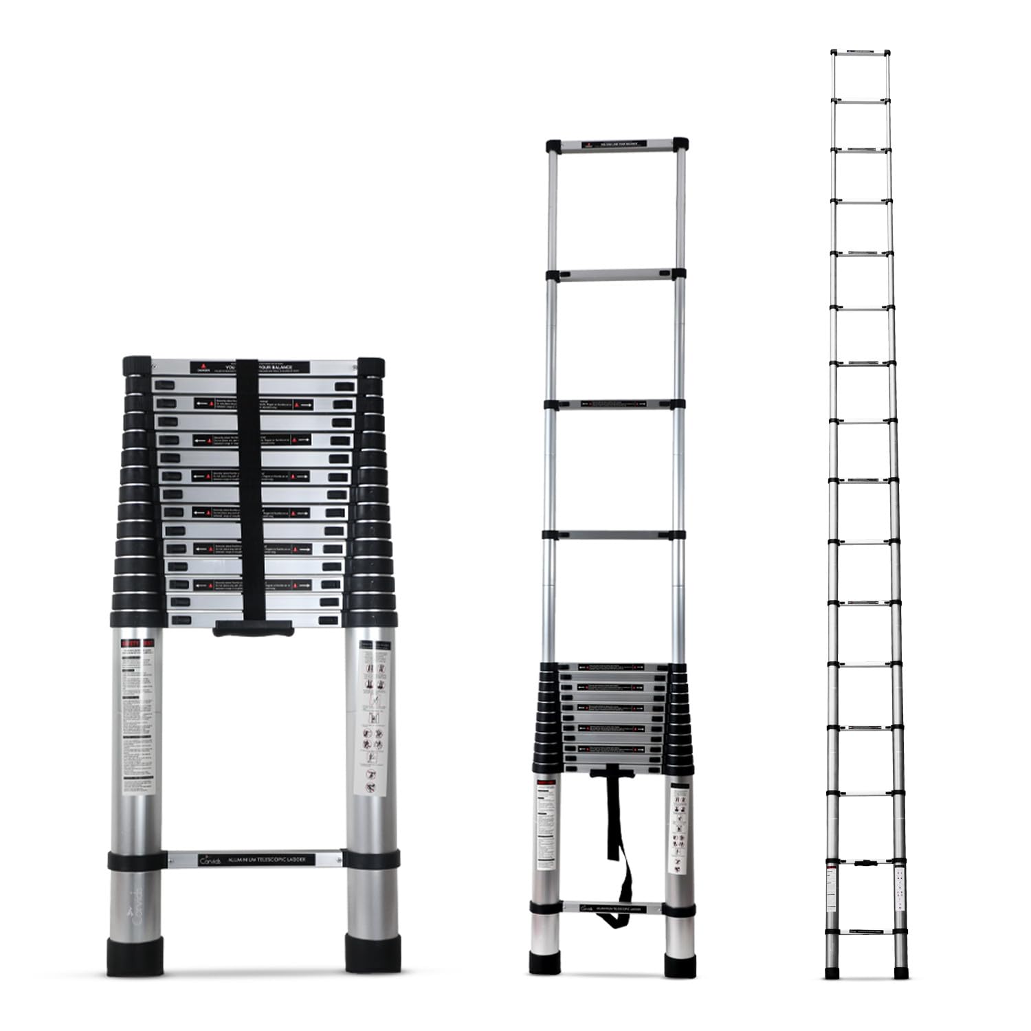 Corvids 6.5m (21.5 feet) Portable & Compact Aluminium Telescopic Ladder | 2-Year Warranty | EN131 Certified 16-Steps Foldable Multipurpose Collapsible Ladder for Home & Outdoor use (B0B577KM26) Amazon Price History, Amazon Price Tracker