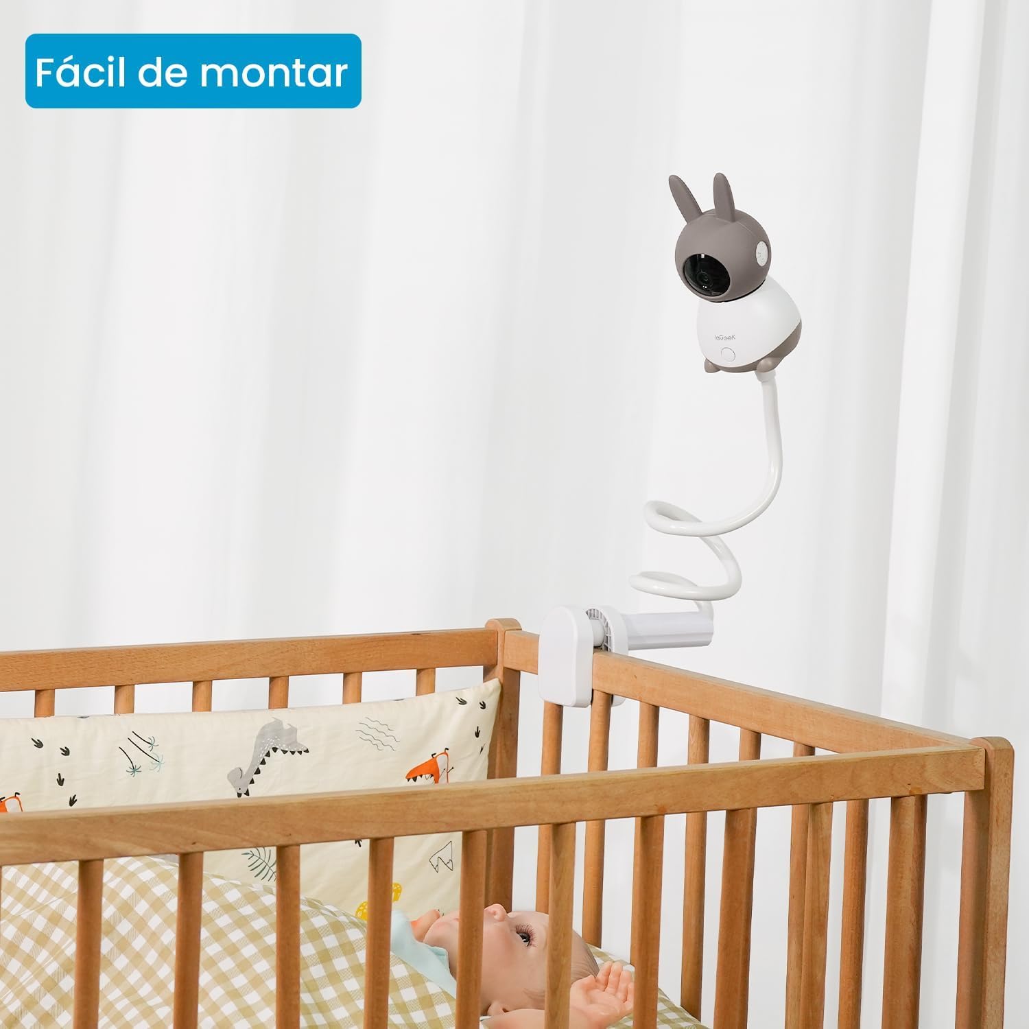 ieGeek Soporte Camara Vigilancia Bebe, Soporte Vigilabebes Universal para Cunas Bebe con Tornillo 1/4", Compatible Camara Baby 1T, Baby 4, y Otros Mayoría de Monitor Bebes