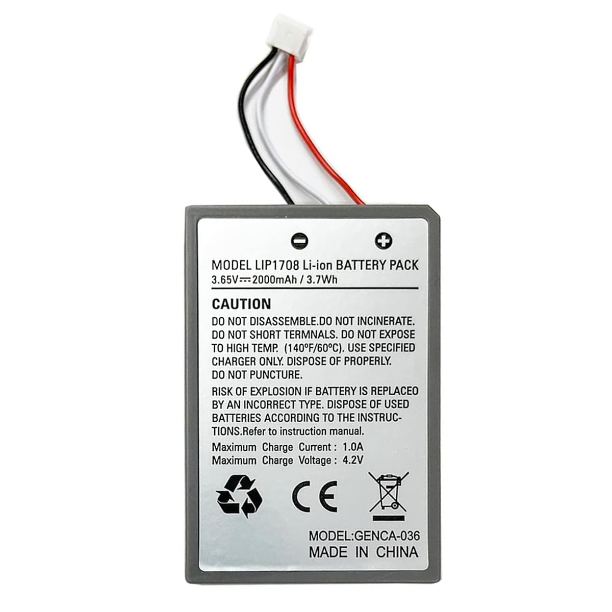 Wymienny akumulator LIP1708 do kontrolera PS5 Dualsense BDM-010 (bateria 2000mAh / 3,65V / 3,7Wh)