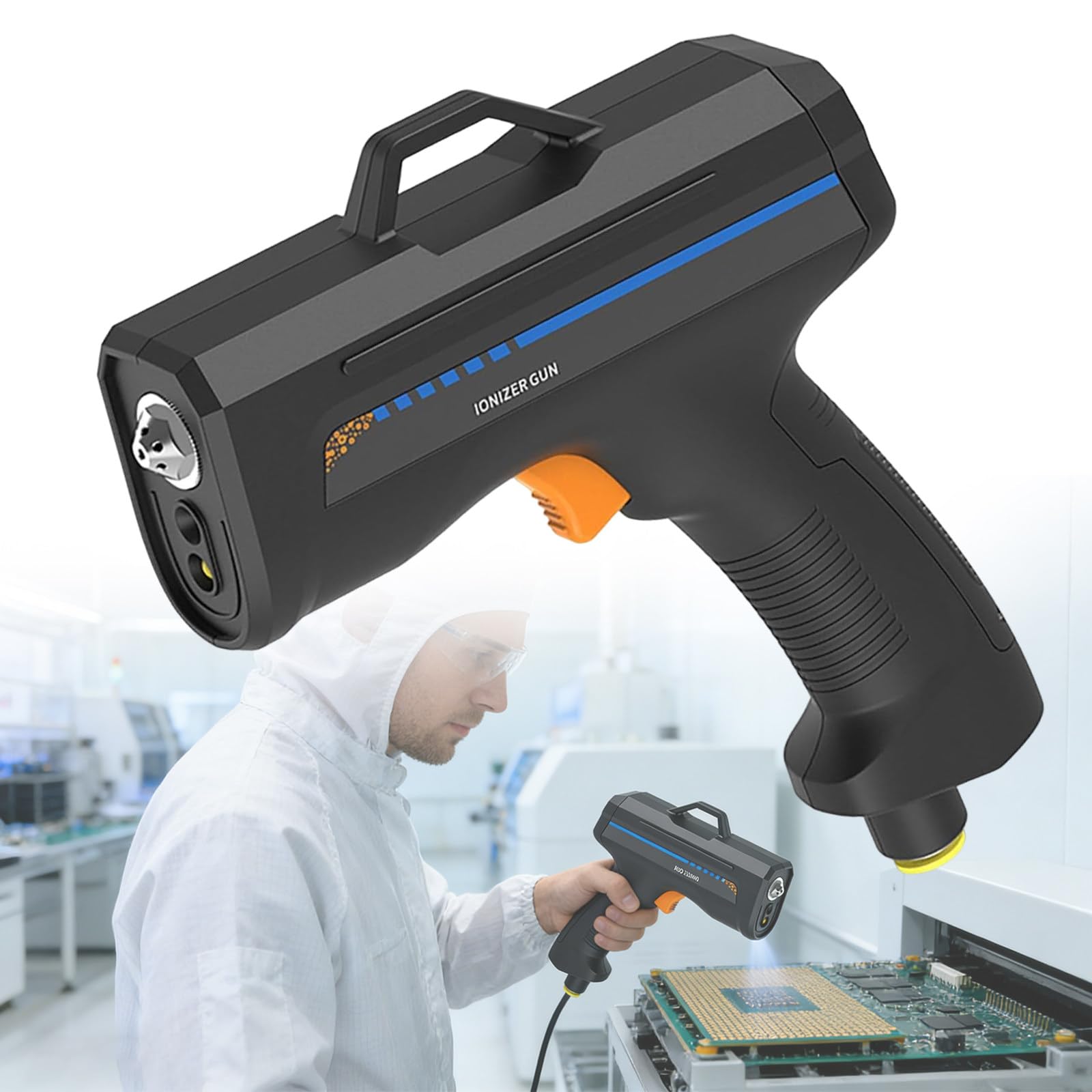 Pistolet antystatyczny – jonizujący pistolet pneumatyczny do automatycznego malowania i montażu elektronicznego, ręczny eliminator statyczny, przemysłowy impulsowy statyczny przyrząd do usuwania