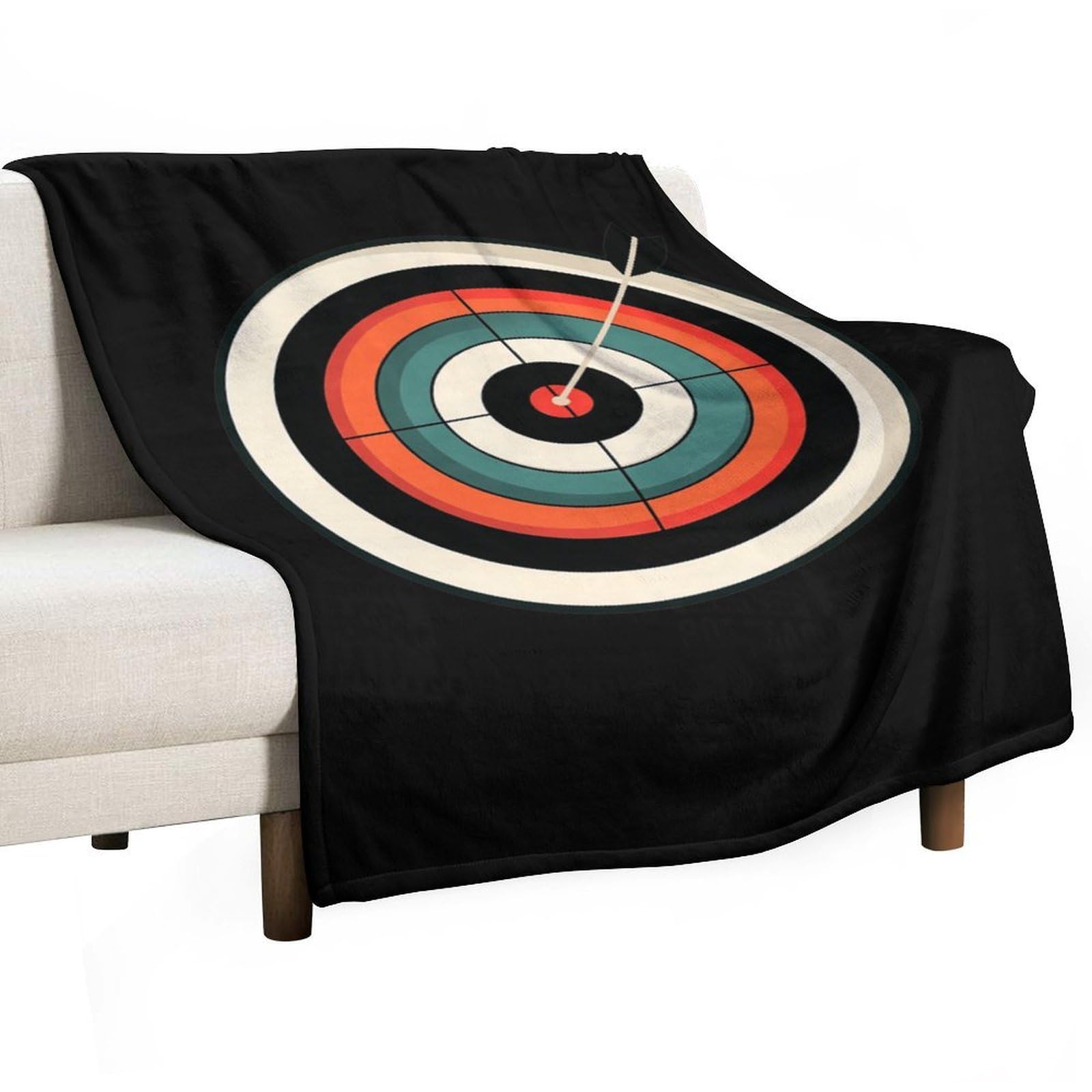 Cgsbngha Style Bullseyes Target Bulls Eyes Flannel Fleece Blanket Lightweight Soft Throw Blankets For Sofa Couch Bed Chair