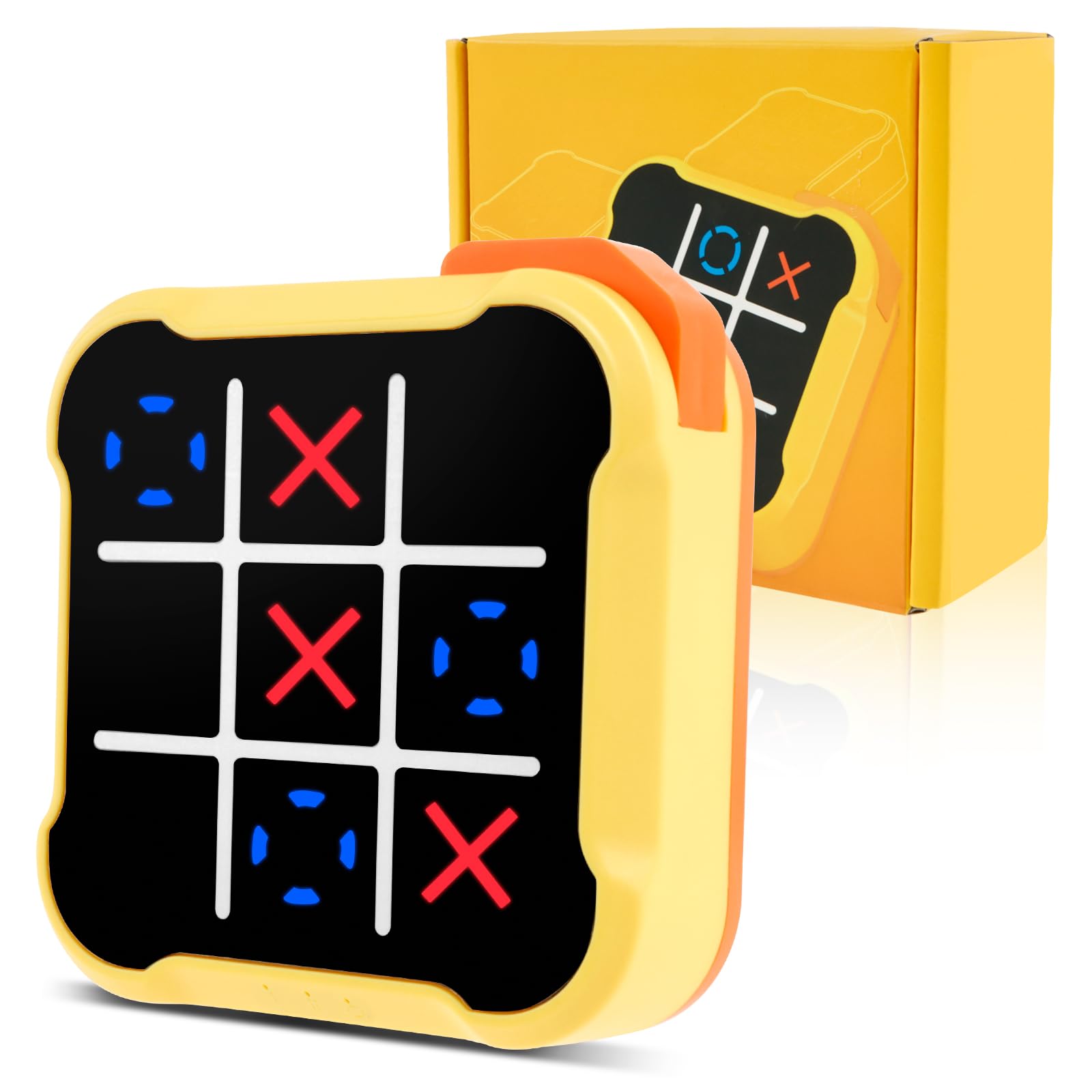 HAIJED Toe Board Toy Game, Electronic Toe Bolt Game, Noughts and Crosses Game, Memory Training Infinite Toe Board Toy, Portable Travel Games, Interactive Puzzle Games for Family Kids Adults