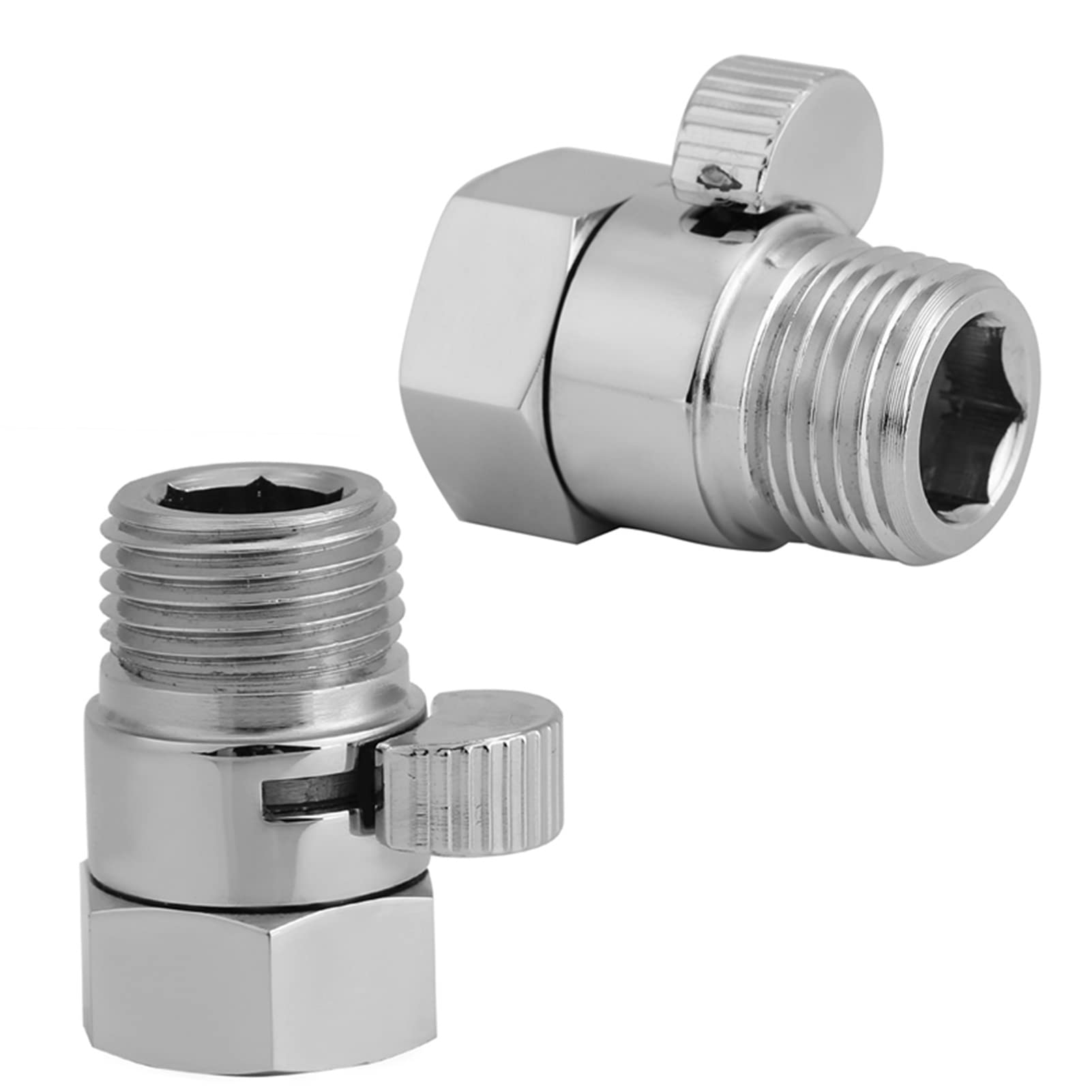 2 Valvole Di Intercettazione Per Doccia - 1/2 Pollice, Ottone Cromato, Con Guarnizioni - Foto 11