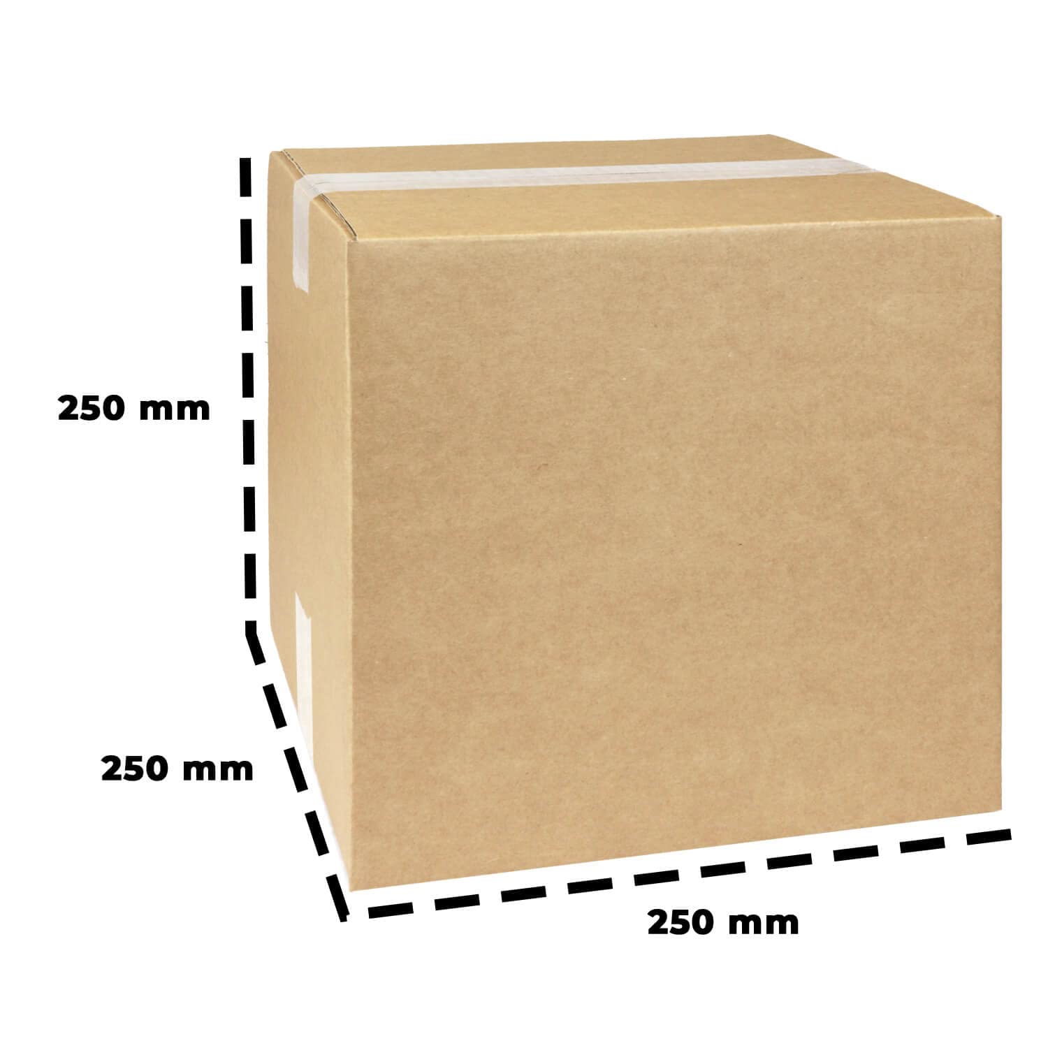 smiley pack 100 Stück Faltkartons 250 x 250 x 250 mm braun KK28 Versandkarton Verpackungskartons 25 x 25 x 25 cm aus Wellpappe 1 wellig Karton Pappkarton Versandbox Paket Päckchen