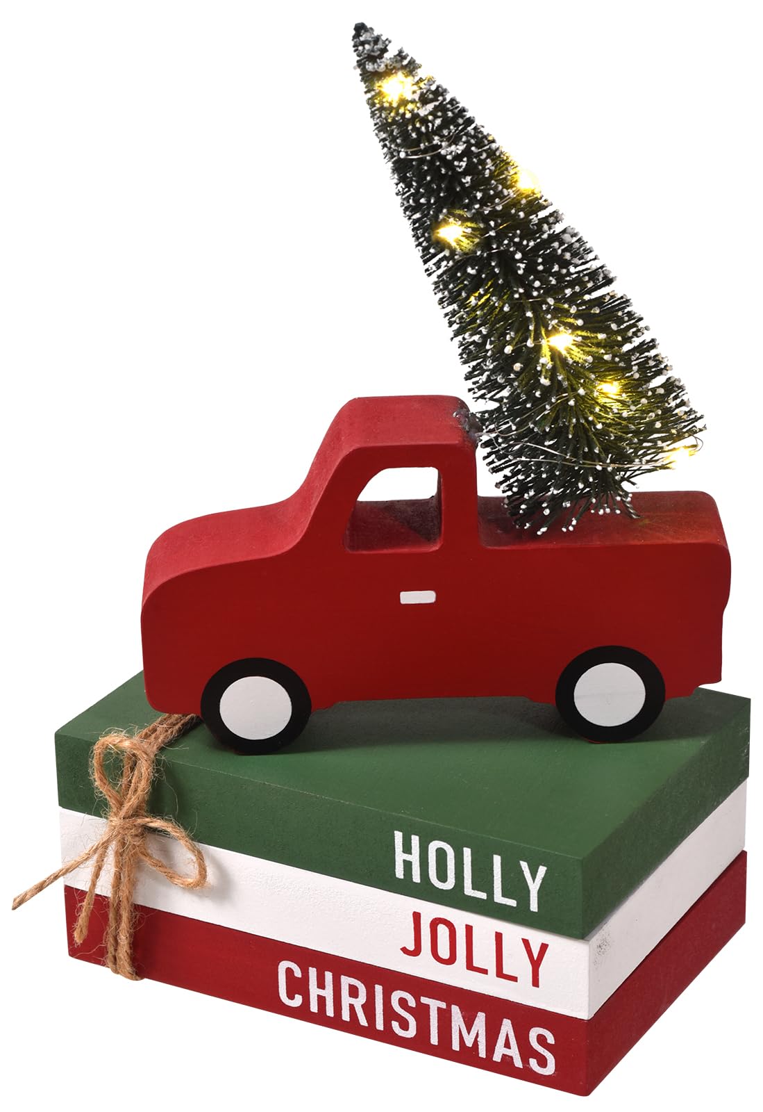 Décoration de Noël pour la maison : lot de 4 accessoires rustiques à offrir
