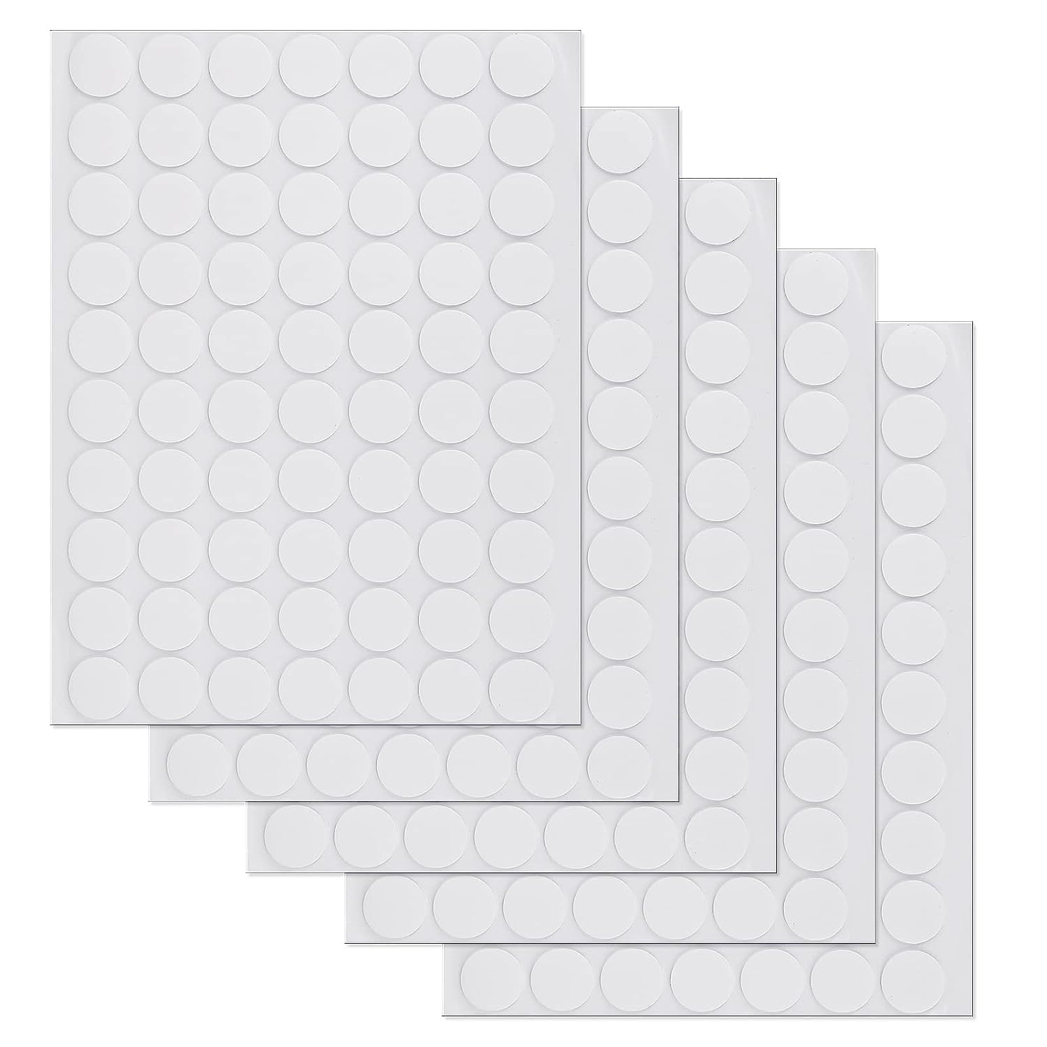 ZenCart Double Sided Sticky Stickers Dots Removable Round Putty Clear Stickers for Festival Decoration (5 Sheet || 350 Dots)