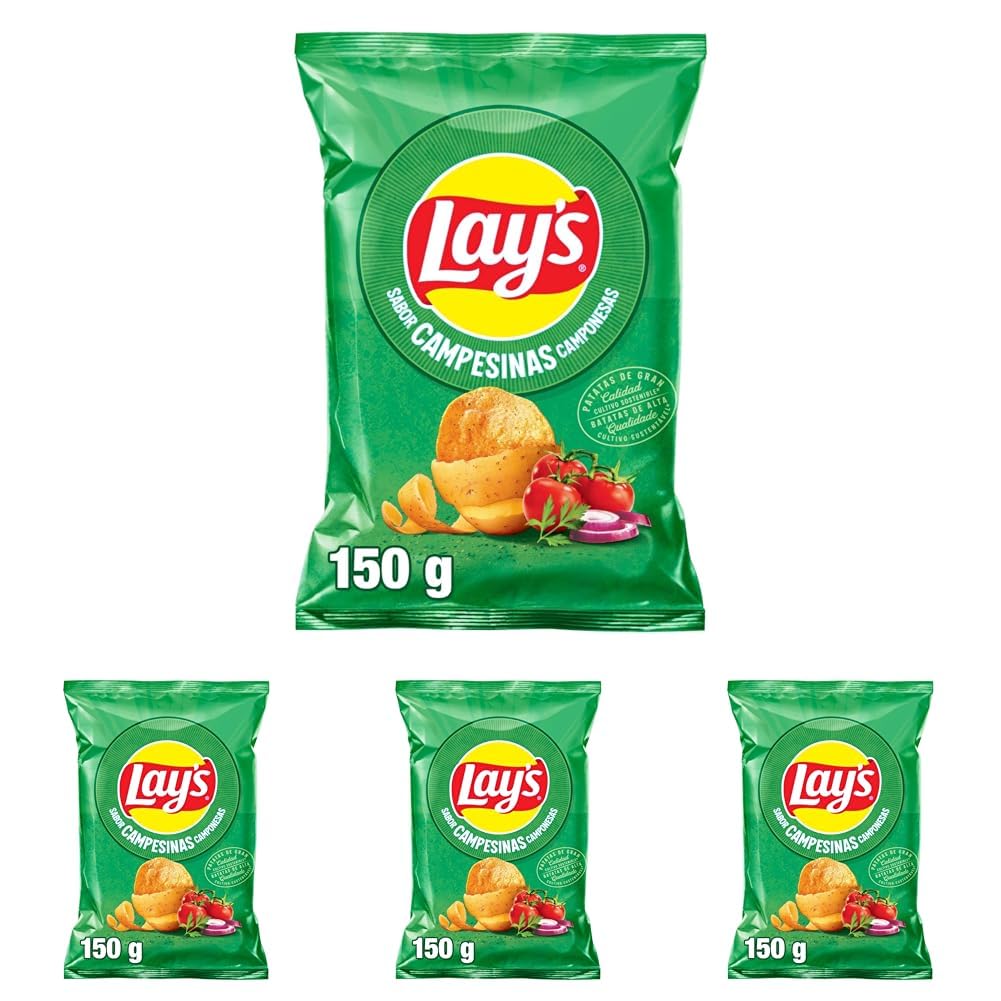 Lay's Campesinas, Patatas Fritas de cultivos sostenibles con sabores vegetales, Producto de Aperitivo, bolsa individual, 150g — view 10