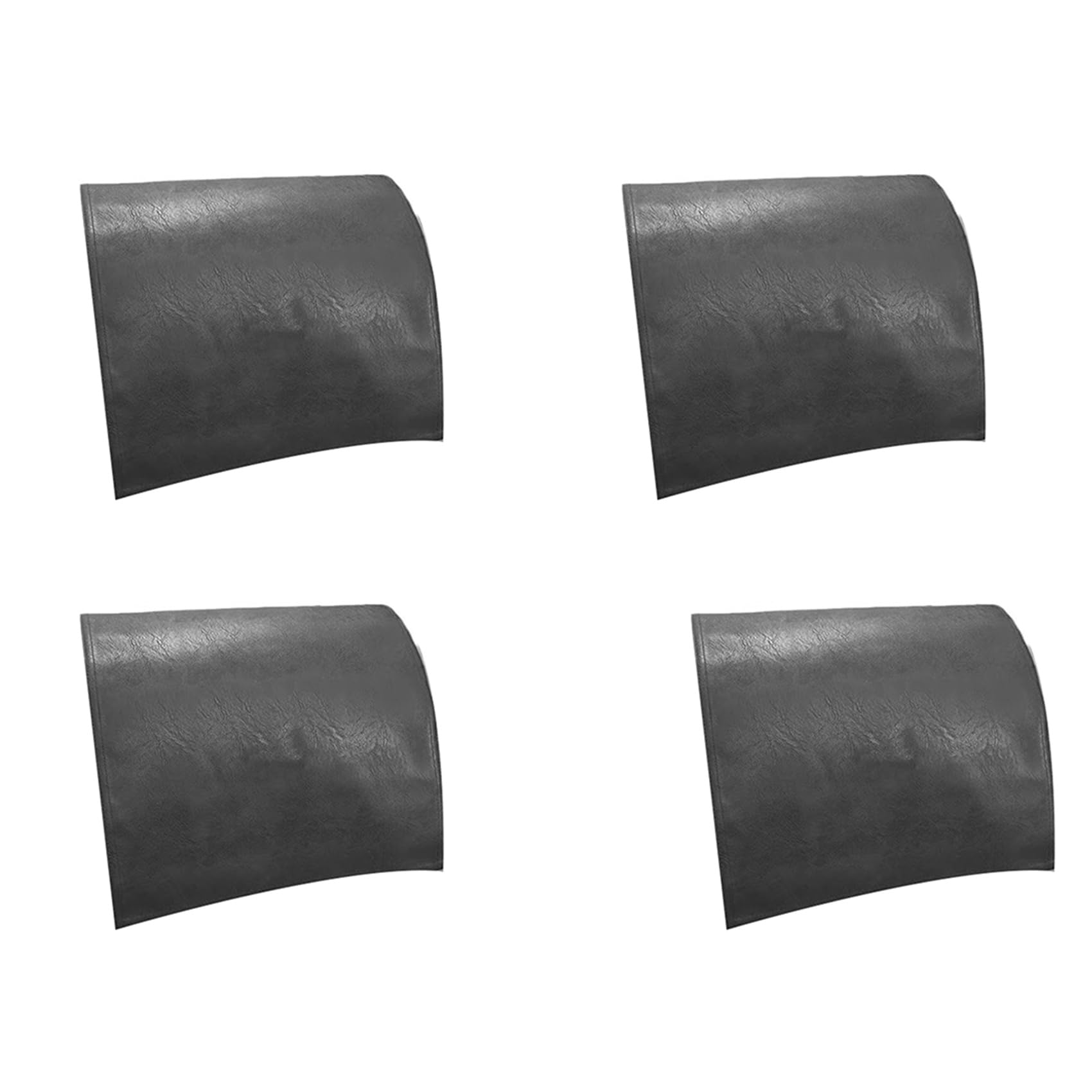 Reinscer 4X Non-Slip Faux Leather Headrest Protector for Recliner Chair,Headrest Cover for Furniture Slipcovers Cover Black