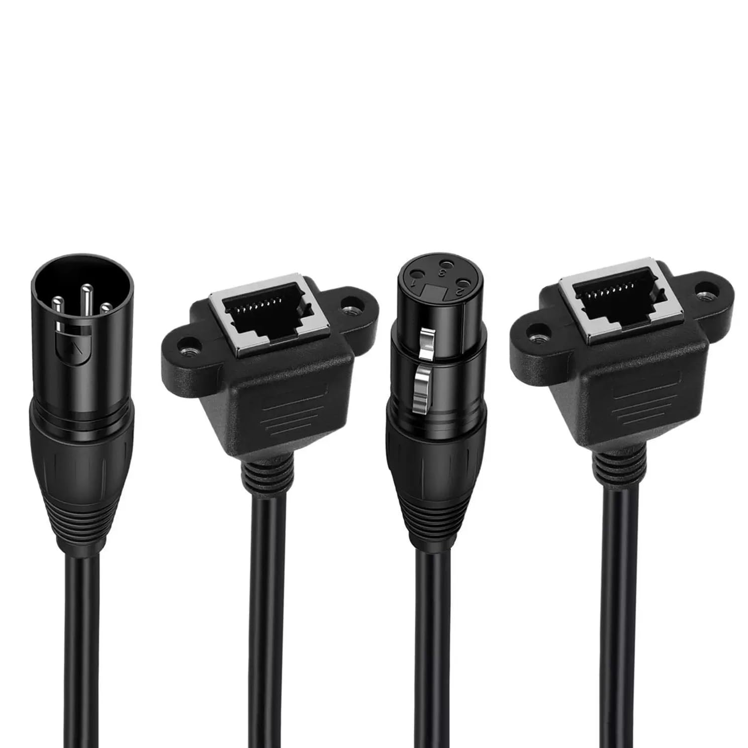 Hanprmeee 2Pack 3 Pin XLR to RJ45 Adapter,RJ45 to XLR Female DMX Cable for DMX-CON Controller Series - Image 3