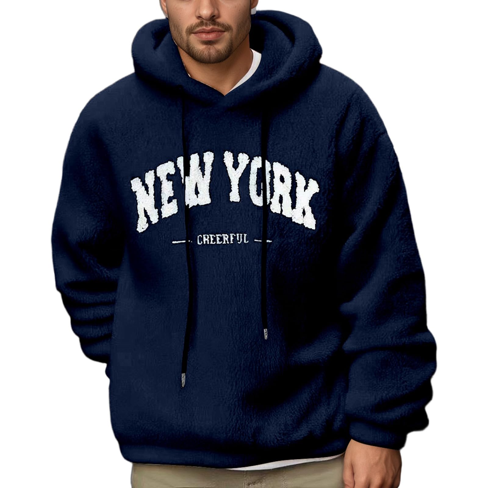 Veste Homme Hiver Sweatshirt Fleece Manches Longues Chaude Zippé Polaire Blouson avec Poches Jacket De Randonnée Gilet