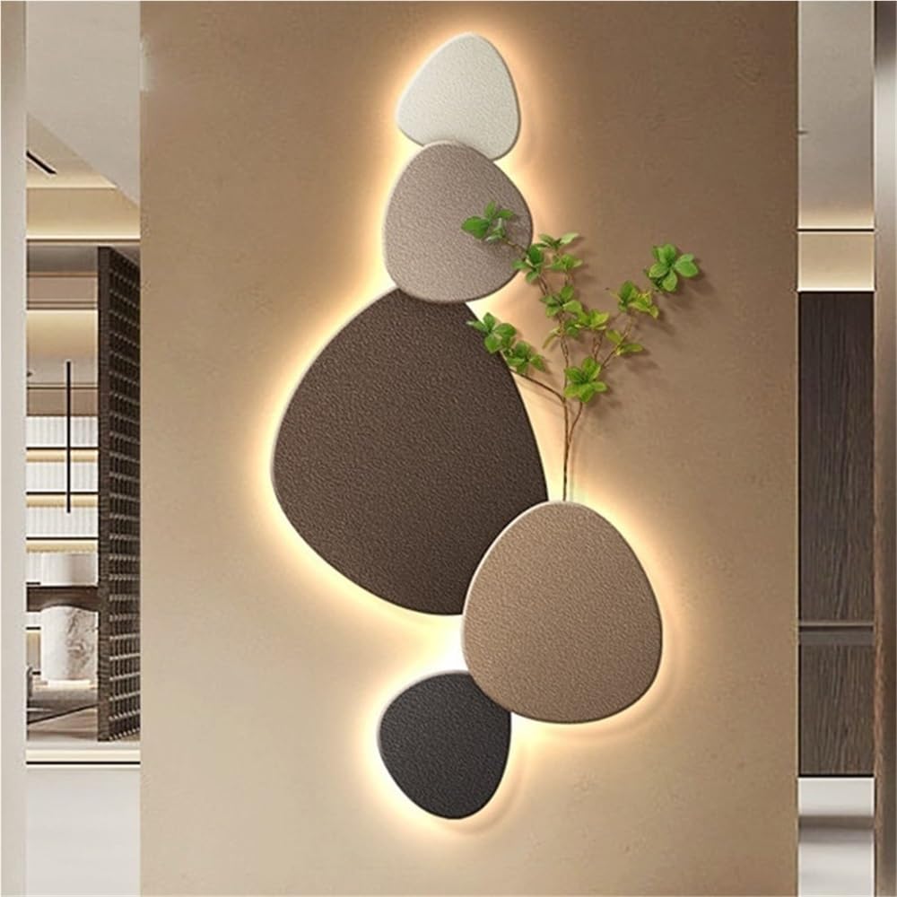 Decorazione da Parete a LED 3D con Motivo in Pietra, murale Illuminato per Soggiorno, Camera da Letto, Ingresso, Accento Decorativo in Pietra illuminata