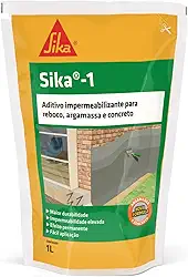 Sika- Aditivo impermeabilizante - Sika-1 amarelo, Rebocos internos e externos - Uso Fácil - Saco 1L
