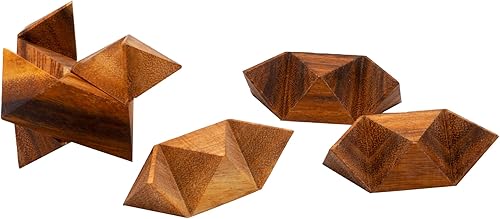 Miniatura 8 de BSIRI Juegos para adultos, regalos de cubo de estrellas de madera, juego de rompecabezas de rompecabezas de la lógica juegos para niños y