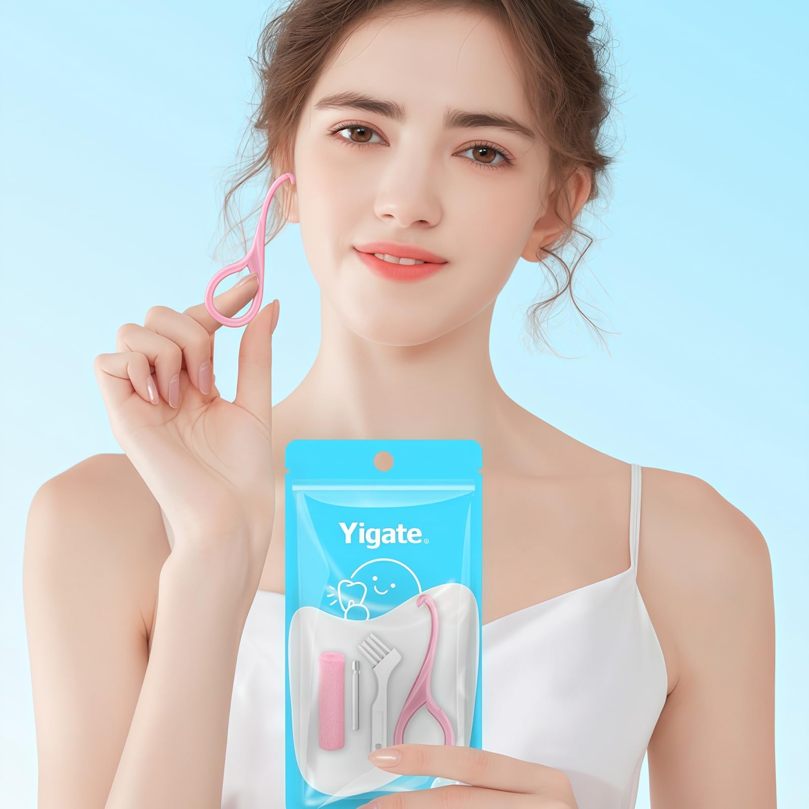 2er Set Zahnschienenbox Aligner-Box mit Entferner-Kit Chewies Reinigungsbürste für Invisalign Retainer Prothese Mundschutz Zubehör