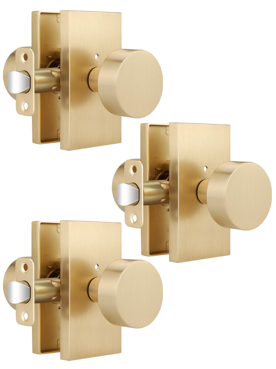 Satin Brass Privacy Door Knob - Keyless Entry -19 Satin Brass Privacy Door Knob - Keyless Entry -19