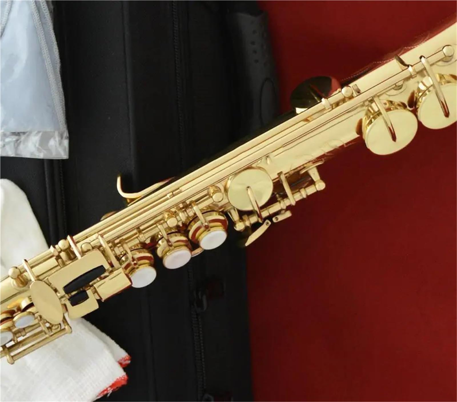 Złocony Saksofon Altowy Eb Profesjonalny Instrument Dęty Drewniany Od Niskiego Bb Do Wysokiego E Saksofon