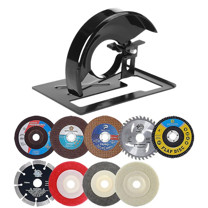 Galaxe Angle Grinder Base Balance Bracket Adjustable Thickened Base Steel Woodworking Tools Machine Diy Holder Protection Cutting With 9Pcs cutting wheel Disc-image-19