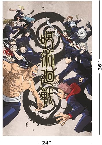 Miniatura 2 de Jujutsu Kaisen - Póster de manga y anime (Tokio contra Kioto) (tamaño 24 x 36 pulgadas)