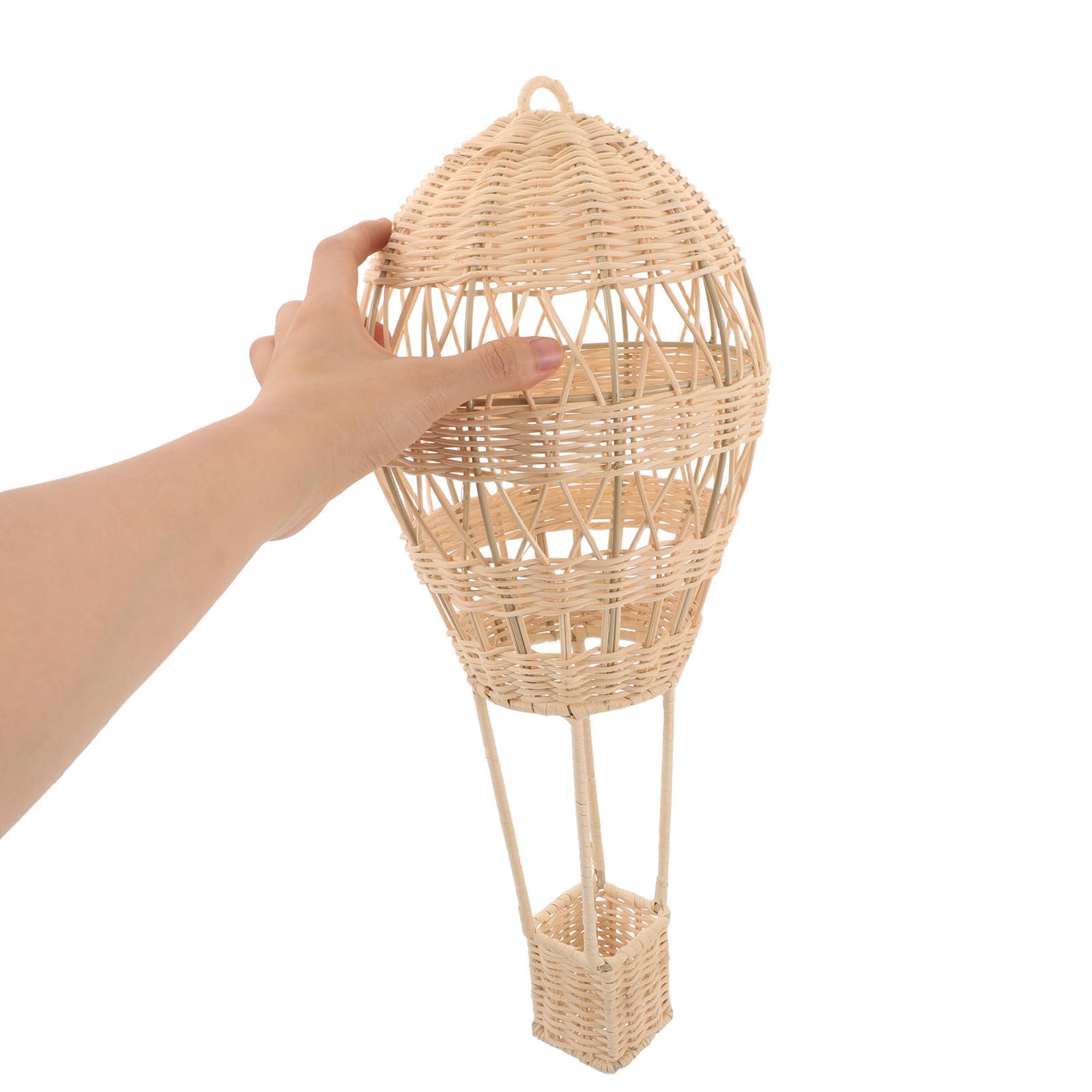Heißluftballon Dekoration aus Rattan 43x20x20cm Hängekorb
