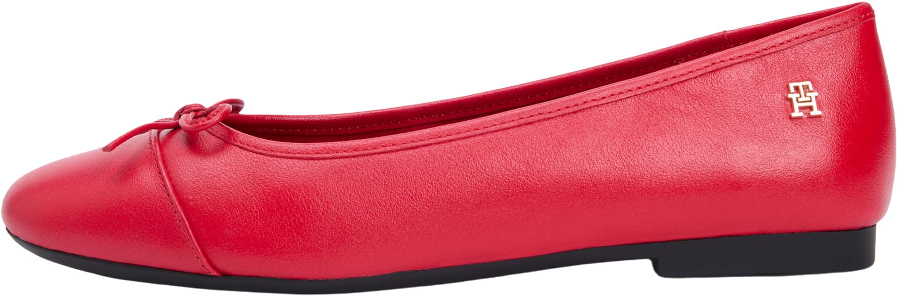 Tommy Hilfiger Damen Hilfiger Smooth Lthr Ballet Fw0fw09241Ballerinas