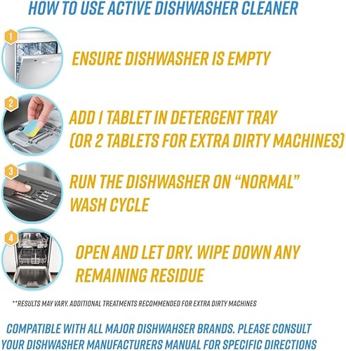 Miniatura 8 de Pastillas para limpiar lavavajillas y desodorizante paquete de 24 cápsulas descalcificadoras de limpieza profunda formuladas para limpiar la máquina
