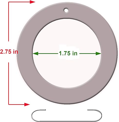 Miniatura 5 de The Original Mini Adornos de Navidad con purpurina, marco magnético de fácil carga, incluye protectores de fotos y ganchos para colgar, redondo,