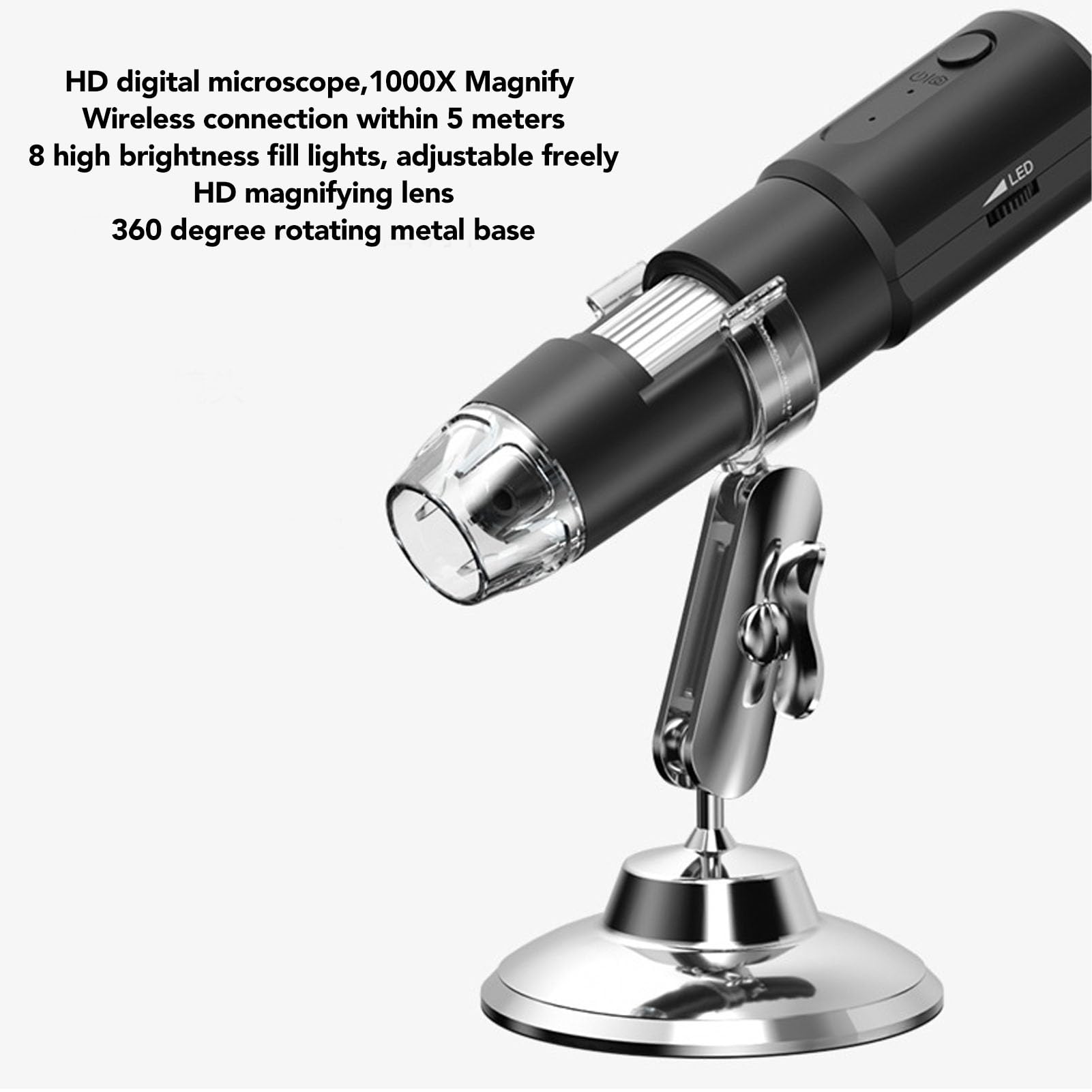 Tonysa Microscope Numérique 50X-1000X, Objectif HD, pour Inspection
