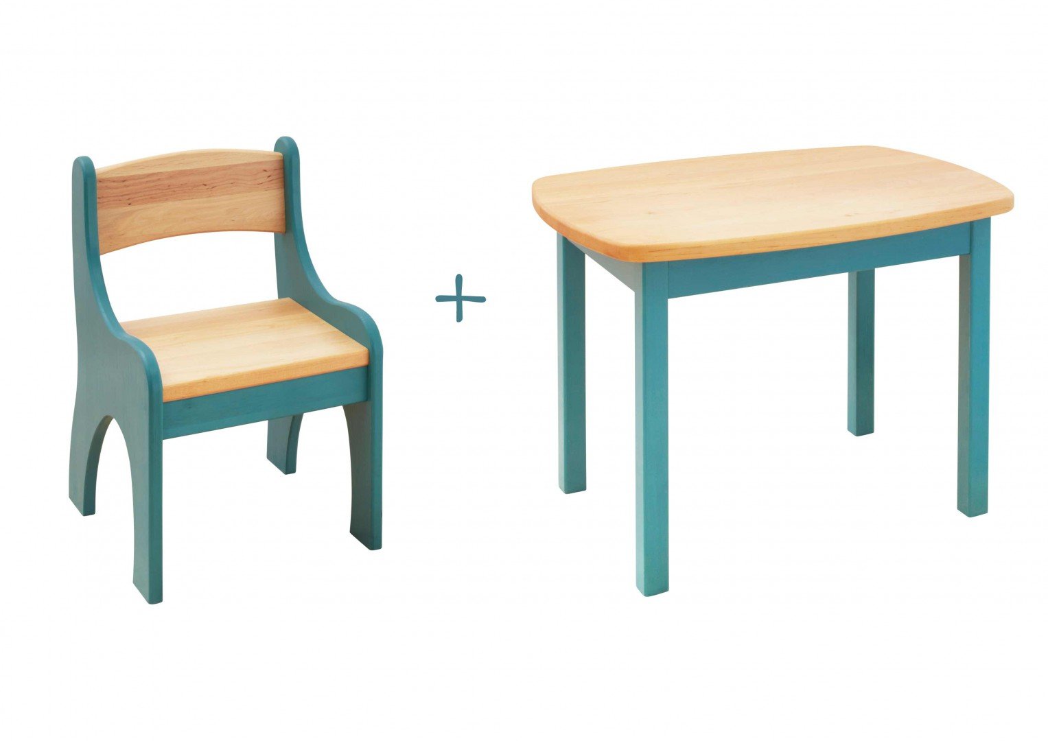 Original Levin Sitzgruppe von BioKinder® | Kindersitzgruppe Tisch & Stuhl aus Bio-Erlen-Massivholz, natürlich geölt