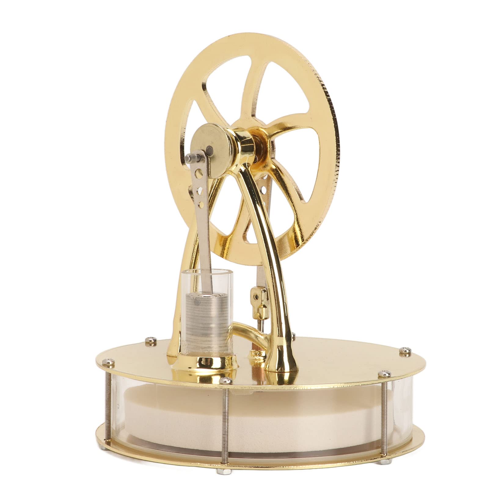 Lybunair Stirling Engine Motor Type Gold Simple Use Low Noise Scientific Physical Type Science Experiment Craft - Image 5