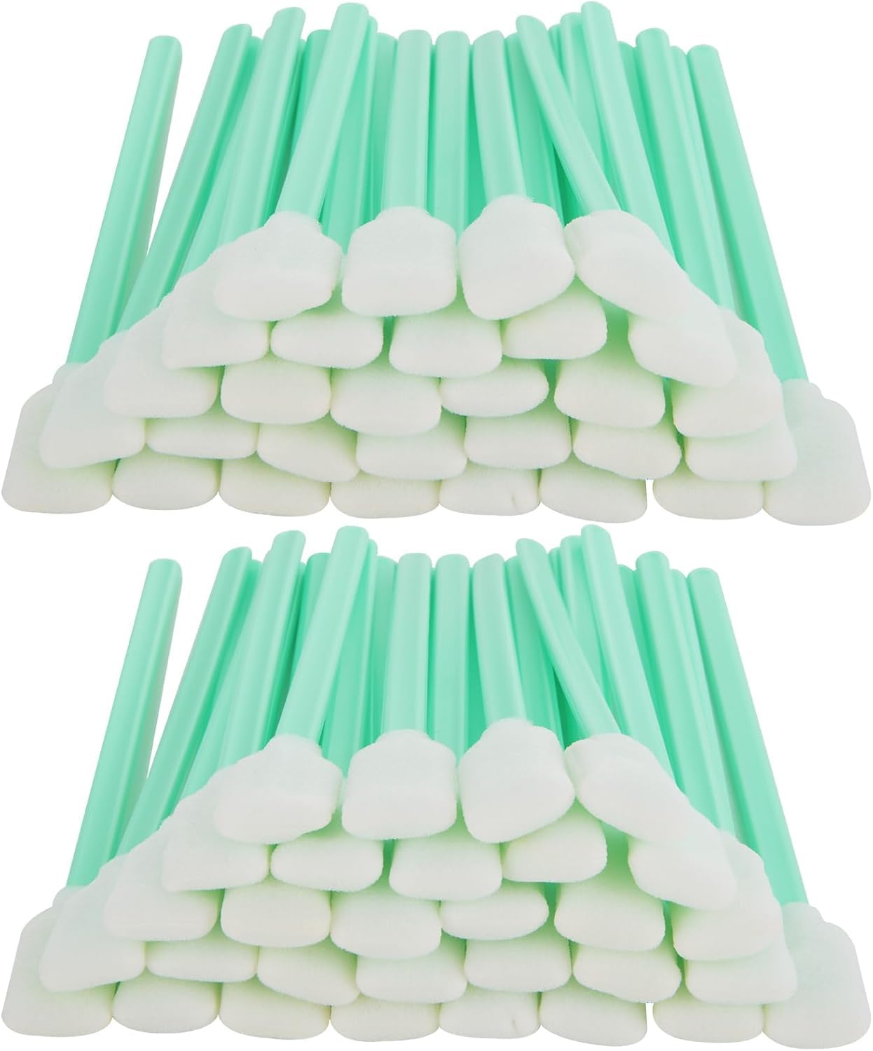 Square Foam Cleaning Swab Sticks, Foam Tip Cleaning Swabs, Rectangle Foam Cleaning Swabs, Square Tip Swabs Sponge Stick for Camera, Optical Lens, Optical Equipment, Green (Green)