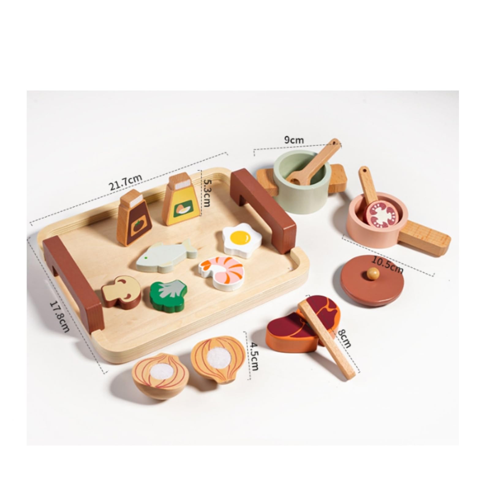 Set da tè per Bambini Sicuro | Bordi Arrotondati Lisci, Educativo, Set da tè con Vassoio, per Cameretta