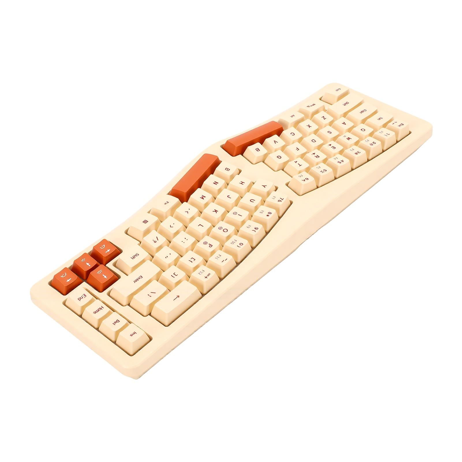 Dpofirs Tastiera Ergonomica RGB Divisa per Digitazione Confortevole