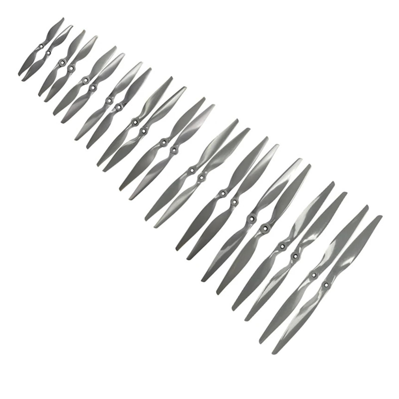 7x5 8x6 9x6 10x7Inch Direct Drive Propellers CW CCW | For RC Drone Airplane Glider, Comes with Adapter Rings - Gray(Style5)