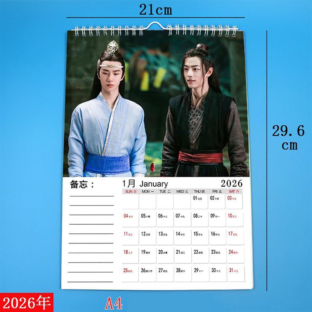Amazon | 陳情令 壁掛けカレンダー 2026年 王一博 肖戦 スケジュール