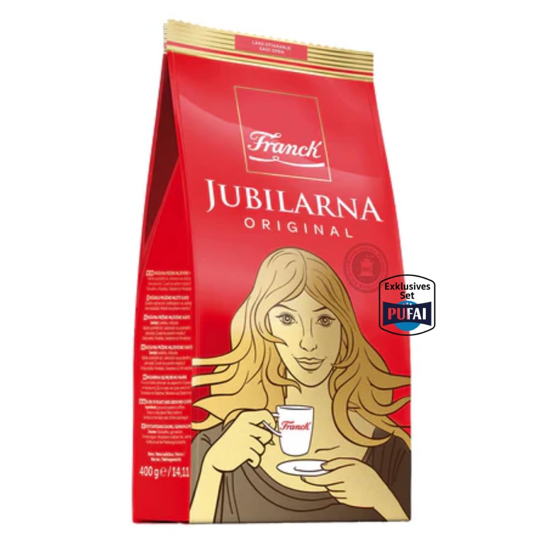 Gemahlener Kaffee Jubilarna – 400 g Beutel, 2er Pack | Aromatisch & ausgewogen | Traditionelle Röstung für vollmundigen Genuss