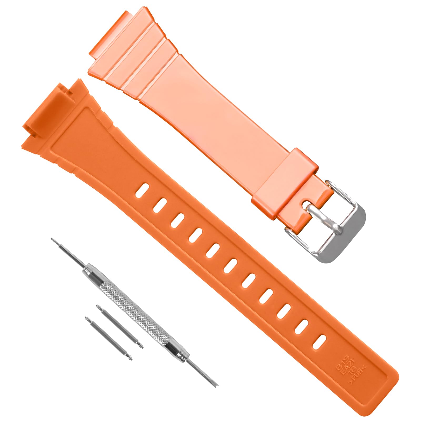 18mm Replacement Silicone Watch Band for Casio W-215/W215H-1A/2A/7A, Durable Waterproof Men's Watch Band Replacement, Casio Watch Bands Replacement