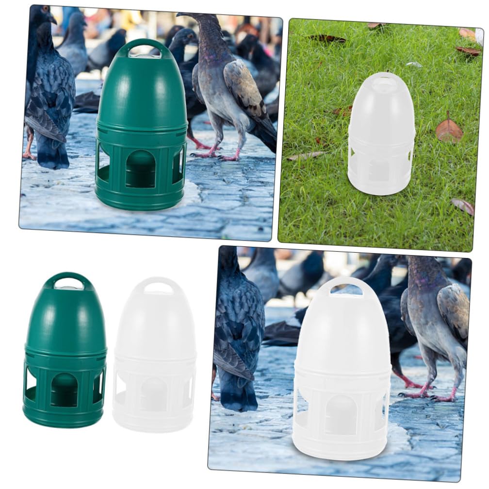 Wasserspender als Vogelkäfigzubehör für Tauben 2 Stück aus Kunststoff mit Tragbarem Design zur Wasserversorgung von Tauben und Kleinen Vögeln